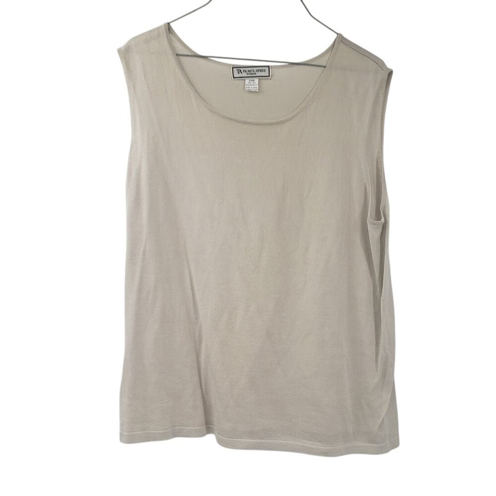 TRAVIS AYERS Sleeveless Silk Blend Tank Top Womens Size 20W